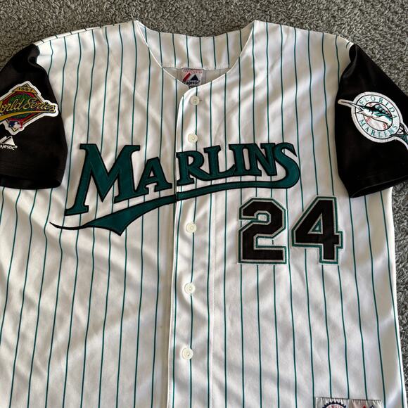 1997 Majestic Bobby Bonilla MLB Florida Marlins World Series Jersey Men's XL - Picture 3 of 11